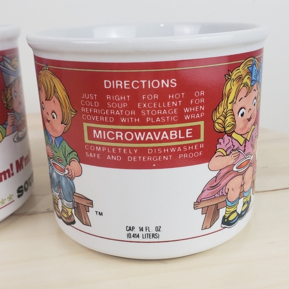 Set of 2 Vintage 1999 Campbells Soup Kids Mug Bowl ~Mm! Mm! Good! - Picture 9 of 14